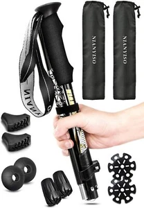 Postes ajustables de aluminio trekking plegables ligeros, paquete de 2  - Imagen 1 de 4