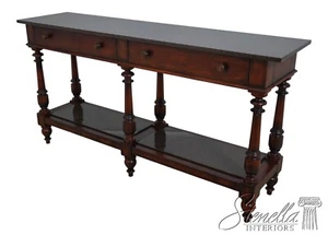 62421EC: HENREDON Acquisitions Marble Top Console Table Server - Picture 1 of 18