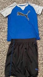 Youth Boys Puma 2 Piece Short Set Size 6 EUC - Picture 1 of 2