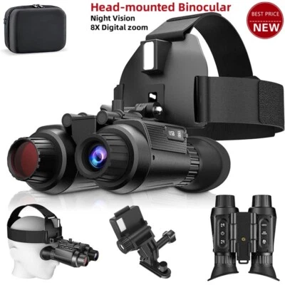 NV8310 Naked-eye Head-mounted Binocular Night Vision Built-in 1.4" Dual Screen - Image 1 of 4