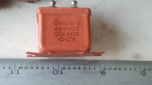 Kondensator MBGO-2 160 V 4.0 uF UdSSR NOS Lot 2 Stück + - Bild 1 von 1