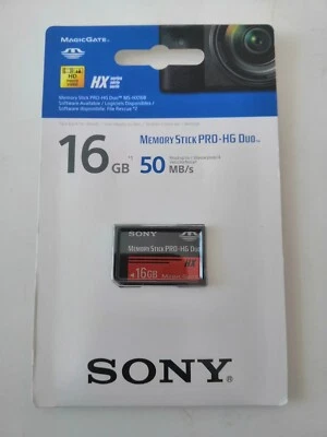 Brand New 16GB Sony  Memory Stick Pro-HG DUO Card  50MB/s Made in Japan MS-HX16B - Image 1 of 2
