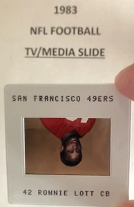 RONNIE LOTT 1983 NFL Transparency TV MEDIA SLIDE SAN FRANCISCO 49ers - Picture 1 of 2