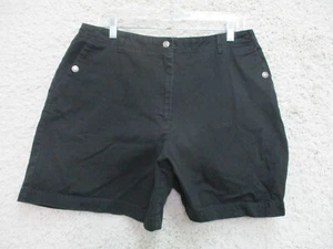 Charter Club Shorts 32 Womens Black Chino Pockets Casual Classic Fit Dark Wash - Picture 1 of 10