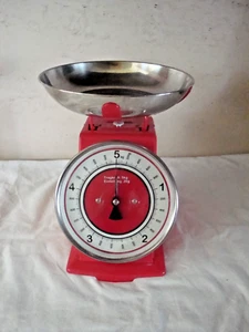 Mechanische Küchenwaage, Haushaltswaage, 5 kg, rot - s. Foto - Bild 1 von 7