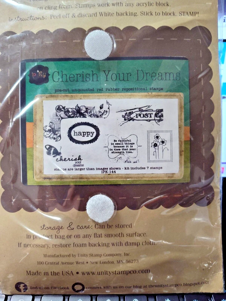 Unity Stamp Co CHERISH YOUR DREAMS Set Goma 7PC Foto 1 de 1