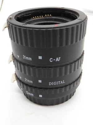 Auto Extension Tubes  Canon EOS Cameras - 13mm, 21mm, 31mm Lens DIGITAL - Image 1 of 2