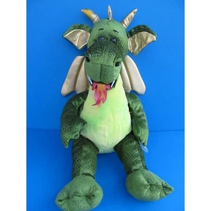 Costruisci un Orso Drago Incantato Peluche Respira Fuoco Ali Oro 19" - Foto 1 di 10