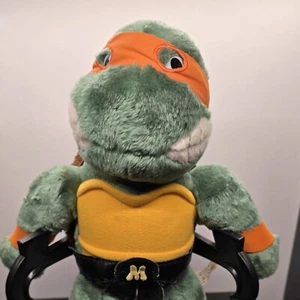 1989 Teenage Mutant Ninja Turtles 15 inch Plushy Michelangelo Vintage TMNT Toy - Picture 1 of 12