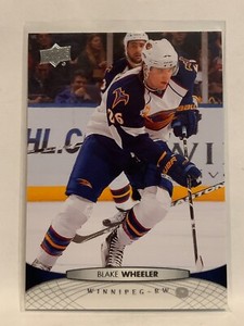 #5 Blake Wheeler Winnipeg Jets 2011-12 Upper Deck Series One Hockey Card