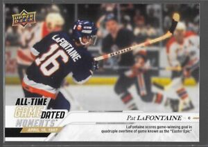 19/20 Upper Deck Game Dated Moments Pat LaFontaine 69 Apr 18 Islanders
