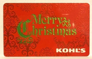 Kohl's Dept Store Merry Christmas Red Lacey Background Holidays 2013 Gift Card - Picture 1 of 1