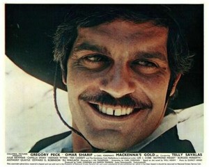 MacKenna's Gold Original Lobby Card Omar Sharif Headshot Handsome Smiling 1969