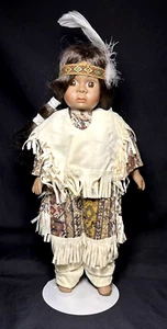 Seymour Mann Indian Porcelain Doll & Stand Connoisseur Collection 1991 Vintage - Picture 1 of 12