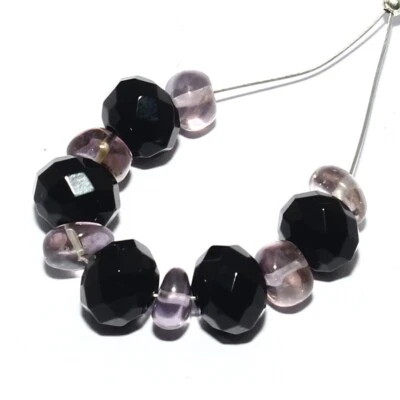 天然玛瑙刻面圆形紫水晶珠三角形散装宝石首饰 — 第 1/3 张图片