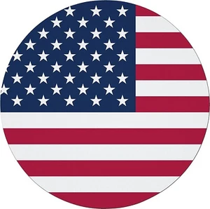 Almohadilla de ratón circular de 7,5" con bandera de Estados Unidos - Imagen 1 de 1