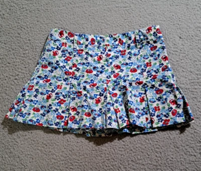 Tommy Hilfiger 女孩滑板车 Skort 普通蓝色花卉缺失腰带 / 8 码 — 第 1/4 张图片