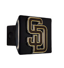 San Diego Padres Heavy Duty Black Metal Hitch Cover with 3D Logo