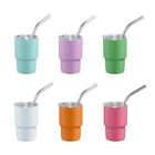 Drinking Cups Stainless Steel Tumbler Car Cup with Straw&Lid Portable Coffee Cup