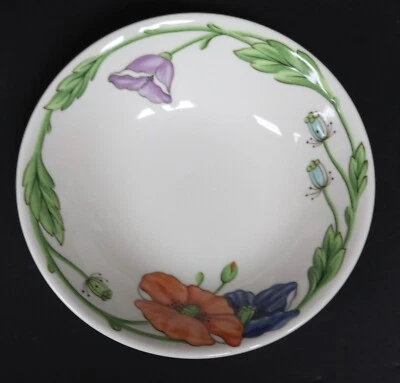 JUEGO DE 4 CUENCOS DE CEREALES VILLEROY & BOCH AMAPOLA PORCELANA FLORAL AMAPOLA 6 1/8" Foto 1 de 4
