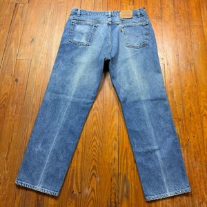 Vintage Levis 509 Jeans Mens 40x30 Fits 37x29 Denim Orange Tab Made In USA 90s - Picture 1 of 7