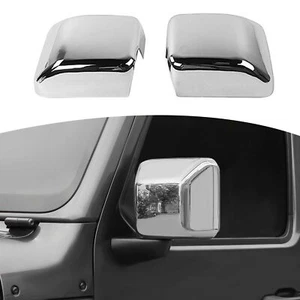 Chrome Side Mirror Cover Trim for Jeep JL JLU Gladiator JT 2018–2024 - Picture 1 of 7