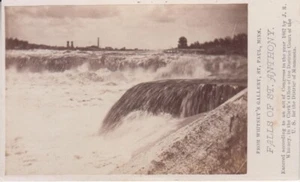 Photo CDV 19e FALLS OF ST. ANTHONY FROM WHITNEY'S GALLERY, ST. PAUL, MINNESOTA. - Imagen 1 de 2