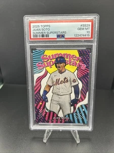 2025 Topps Juan Soto #SS-29 SUMMER SUPERSTARS PSA 10 GEM MINT 🔥⚾️🔥 Mets - Bild 1 von 3