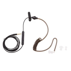 3.5mm Plug Earphone Single Headset Acoustic Tube Earpiece & Microphone - Picture 1 of 7