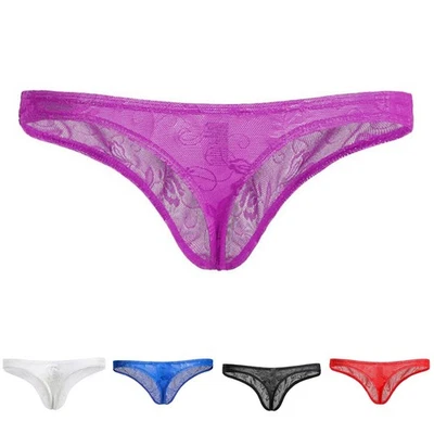 Hot New Mens underwear T-back Thong Underpant Bikini Knicker Lace Sexy - image 1 of 4