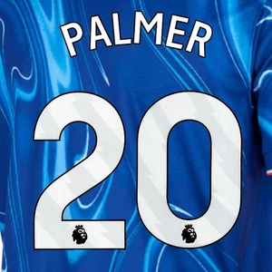 2024 2025 OFFICIAL CHELSEA PALMER 20 WHITE HOME PLAYER SIZE NAMESET - Picture 1 of 1