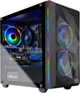 SKYTECH DESKTOP AMD RYZEN 3 3100 GTX 1650 SUPER 8 GB RAM 500 GB SSD - BLACK - Picture 1 of 4