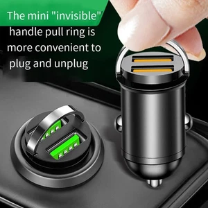 Double Chargeur USB Chargeur Aluminium Charge Voiture Puce de Gestion Intégrée - Photo 1 sur 16