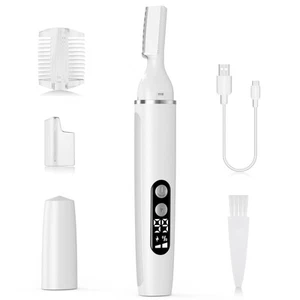Eyebrow Trimmer Electric Eyebrow Razor with Digital Display LED Light, 2-Spee... - Picture 1 of 9