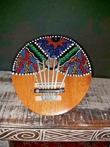HAND PAINTED KARIMBA / THUMB PIANO - Picture 1 of 11