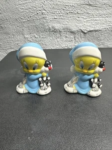 Vintage Tweety Bird & Sylvester Salt & Pepper Shakers Looney Tunes Bugs Bunny - Picture 1 of 13