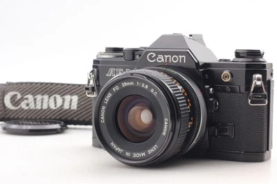 [N COMO NUEVA] Cámara fotográfica Canon AE-1 35 mm SLR negra FD 28 mm f2,8 lente ancha de JAPÓN Foto 1 de 4