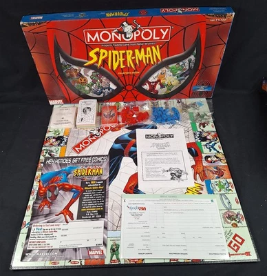 Monopoly Marvel Spiderman Collectors Edition Board Game 2002 Complete  - Image 1 of 4