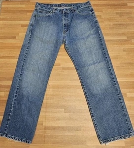 VTG Ralph Lauren Polo Jeans 34x30 Blue Denim Easy Fit Med Wash Loose 90s - Picture 1 of 12