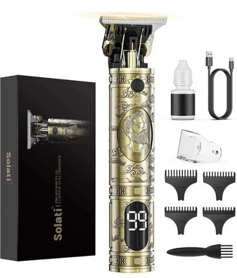 SOLATI Beard Trimmer & Hair Clippers, Cordless Rechargeable Trimmer for Men, Premium Pr