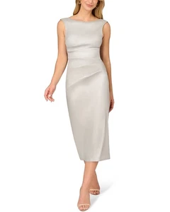 Aidan Mattox Midi Dress Women's Blue 8 - Picture 1 of 3