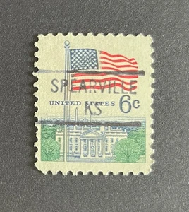 Spearville, Kansas Type 841 Precancel - 6 cents - U.S. #1338 OG - MNH - KS - Picture 1 of 1