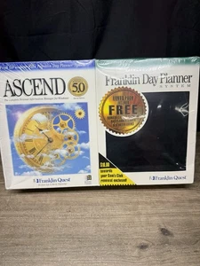 Sistema di pianificazione software Franklin ASCEND 5.0 sigillato con raccoglitore in pelle nera - Foto 1 di 13