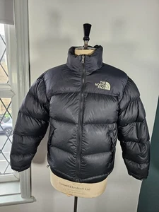 Chaqueta acolchada The North Face Nuptse 700 para hombre pequeña negra logotipo hechizado cremallera completa - Imagen 1 de 23