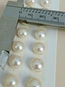BIG 9 to 9.5 MM Pearls HIGH Luster 1/2 Drill on CARD 16 Pearls 8 Matched Pairs - Picture 1 of 2