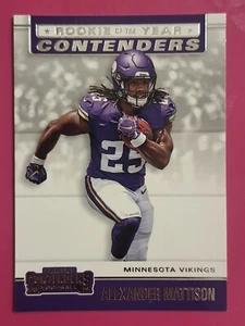 2019 Panini Contenders Rookie of the Year Alexander Mattison Vikings RC RYA-AM - Bild 1 von 2