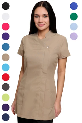 Freya Beauty Tunic Nail Salon Hairdressing Spa Therapist Massage Uniform Blouse - Image 1 of 4