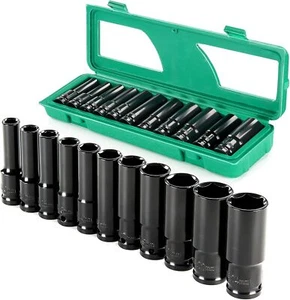 11pcs Seesii 1/2” Drive Impact Socket Sets10-11-12-13-14-16-17-19-21-22-24mm - Picture 1 of 8