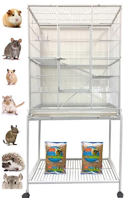 GRAN 54" 4 Niveles Hurón Chinchilla Conejillo de Indias Planeador Ratones Ratas Conejo Jaula Foto 1 de 4