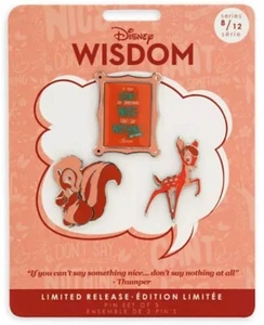 Disney Wisdom Series – Bambi Pin Set – Limited Release – 3 Pins - Series 8 of 12 - Picture 1 of 5